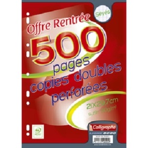 Copies Doubles 21x29.7 Séyès 90g    500p