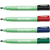 4 MARQUEURS EFFACABLE RECYCLE POINTE OGIVE MOYEN COLORIS ASSORTIS