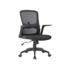 FAUTEUIL DACTYLO ERGONOMIQUE AVEC ACCOUDOIRS NOIR