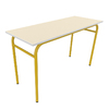 TABLE AXIS 2 PERSONNES 50*1300 T5 JAUNE GENET - PLATEAU SERINGA - CHANT ABS BLANC