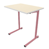 TABLE S2 1 PERSONNE 50*70 T6 ROSE ANGLAIS - PLATEAU SERINGA - CHANT ABS BLANC