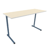 TABLE S2 2 PERSONNES 50*1300 T4 BLEU D'ALUMINE - PLATEAU SERINGA - CHANT ABS BLANC