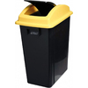 1 POUBELLE À COUVERCLE BASCULANT 50L COUVERCLE JAUNE