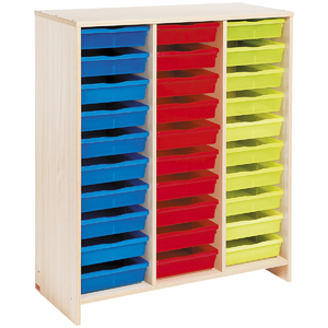 MEUBLE HAUT 30 BACS MULTICOLORES