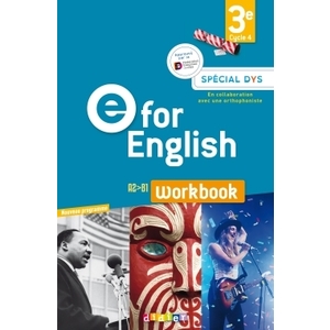 E FOR ENGLISH 3E - ANGLAIS ED.2017 - WORKBOOK SPECIAL DYS