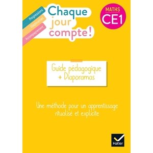 CHAQUE JOUR COMPTE - MATHS CE1 ED. 2023 - GUIDE BI-MEDIA AVEC DIAPORAMAS