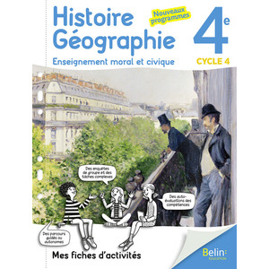 HISTOIRE GEOGRAPHIE EMC 4E 2017 MES FICHES D'ACTIVITES