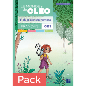 LE MONDE DE CLEO FICHIER D'ENTRAINEMENT CE1 + AIDE-MEMOIRE - EDITION 2025 PACK DE 10
