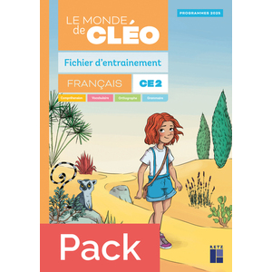 PACK DE 10 - LE MONDE DE CLEO CE2 - FICHIER D'ENTRAINEMENT + AIDE MEMOIRE
