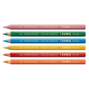 COULEURS GÉANTES 12 CRAYONS COULEURS ASSORTIS