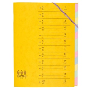 TRIEUR CARTE QUALITÉ ÉCO 12 POSITIONS ALPHA NUMÉRIQUE