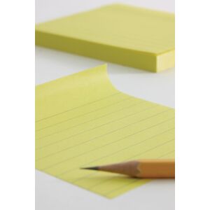 100F NOTES REPOSITIONNABLES LIGNÉES 150X100MM JAUNE