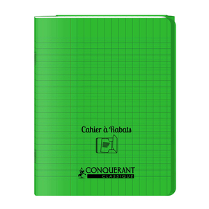 CAHIER À RABAT VERT 17X22 96P SÉYÈS