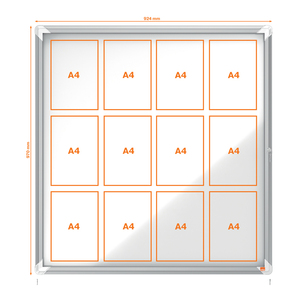 VITRINE EXTERIEURE MAGNETIQUE 12 FEUILLES