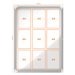 VITRINE INTERIEUR MAGNETIQUE 9 FEUILLES