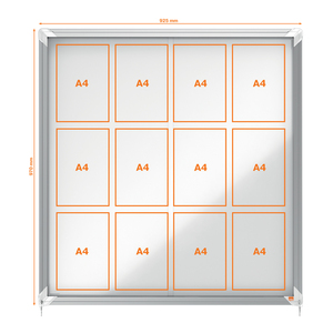 VITRINE INTERIEUR MAGNETIQUE 12 FEUILLES