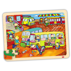 4 PUZZLES BOIS LES TRANSPORTS 35 PIECES