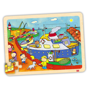 4 PUZZLES BOIS LES TRANSPORTS 35 PIECES