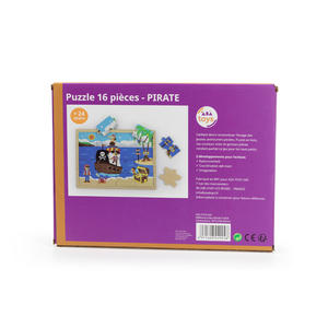PUZZLE BOIS PIRATE 16 PIECES