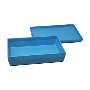 BOITE 25 X 18 X 6 CM AVEC COUVERCLE COLORIS BLEU