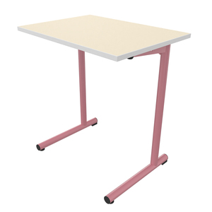 TABLE S2 1 PERSONNE 50*70 T5 ROSE ANGLAIS - PLATEAU SERINGA - CHANT ABS BLANC