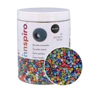 500G PERLES ROCAILLES 5MM OPAQUES LUSTRÉES ASSORTIES