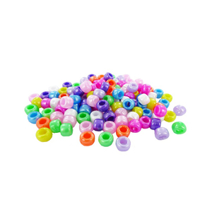 1 000 PERLES CASSIS PLASTIQUE COLORIS NACRÉS ASSORTIS