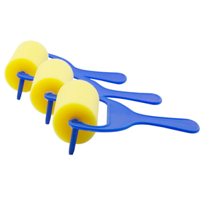 3 ROULEAUX À PEINDRE ERGONOMIQUE PLASTIQUE 70MM