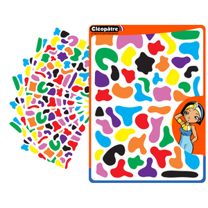 900 GOMMETTES SPLASH FORMES, TAILLES ET COLORIS ASSORTIS