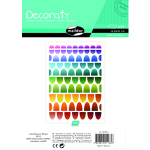 1560 GOMMETTES ECAILLES COLORIS ASSORTIS