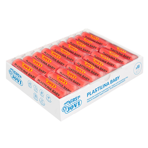 PLASTILINA BABY 18 PAINS DE 38G COLORIS ROUGE
