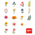 ROULEAU 900 GOMMETTES FLEURS Ø 20 MM