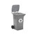 1 COLLETEUR GRIS 120L AVEC 2 ROUES