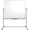 1 TABLEAU BLANC PIVOTANT MOBILE MAGNETIQUE EN ACIER LAQUE 150 X 120 CM