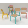 CHAISE 401 TAILLE 2 COLORIS HETRE/BLEU D'ALUMINE