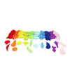 PACK POTAGER FEUTRINE ADH?SIVE 1MM - TAILLES ASSORTIS - 150 PCS - 10 COLORIS ASSORTIS