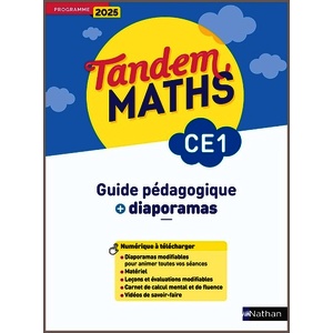 TANDEM - MATHS CE1 - GUIDE PEDAGOGIQUE + DIAPORAMAS - PROGRAMME 2025