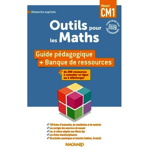 OUTILS POUR LES MATHS CM1 (2026) - GUIDE PEDAGOGIQUE DU MANUEL + BANQUE DE RESSOURCES