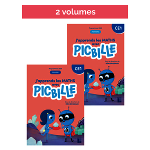 J'APPRENDS LES MATHS CE1 AVEC PICBILLE FICHIER DE L'ELEVE 2 VOLUMES PROGRAMMES 2025