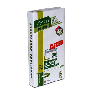 50 + 10 ENVELOPPES BLANCHES 110X220MM