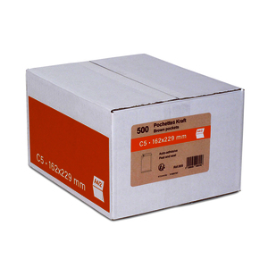 500 POCHETTES KRAFT 162X229MM