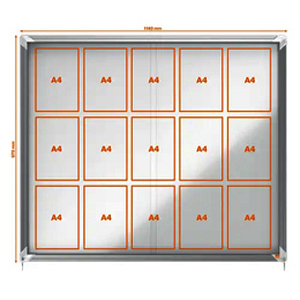 1 VITRINE PREMIUM PLUS INTERIEUR MAGNETIQUE 15 FEUILLES A4