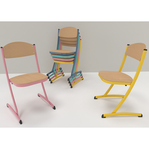 CHAISE THEOREME 2 TAILLE 5 COLORIS HETRE/BLEU D'ALUMINE D'ALUMINE