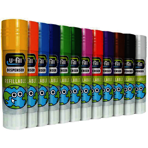 1 BOITE DE 12 STICKS DE PEINTURE RECHARGEABLES ASSORTIS