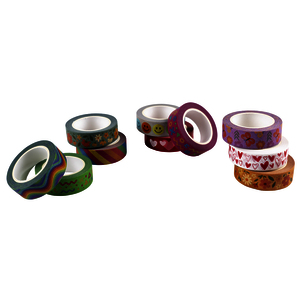 10 RUBANS ADHESIFS THEME FANTAISIE 15MMX10M