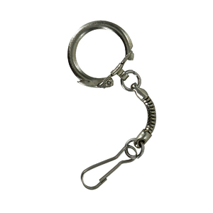 10 ATTACHES PORTE-CLES AVEC CHAINETTES ARGENT