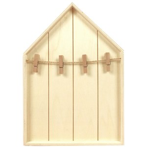 CADRE MAISON + 4 PINCES BOIS