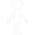 SET DE 2 FORMES G?ANTES ? D?CORER, SILHOUETTE ENFANT GAMME BLANCHE CARTON
